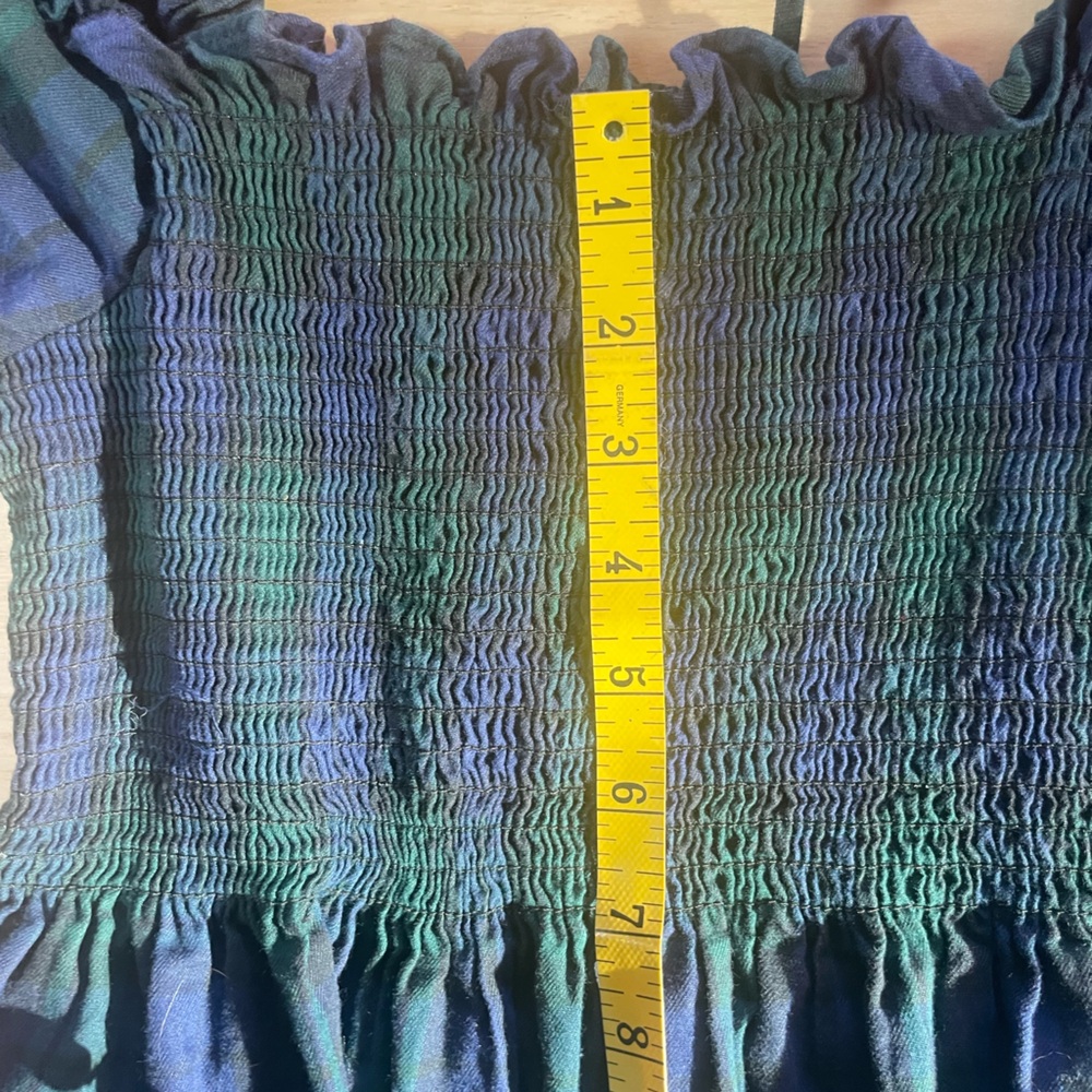 Hill House Home Long Sleeved Nap Dress - navy and green plaid - Picture 8 of 10